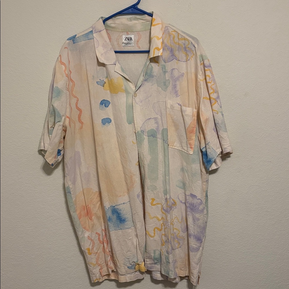 Zara Multicolor Abstract Shirt